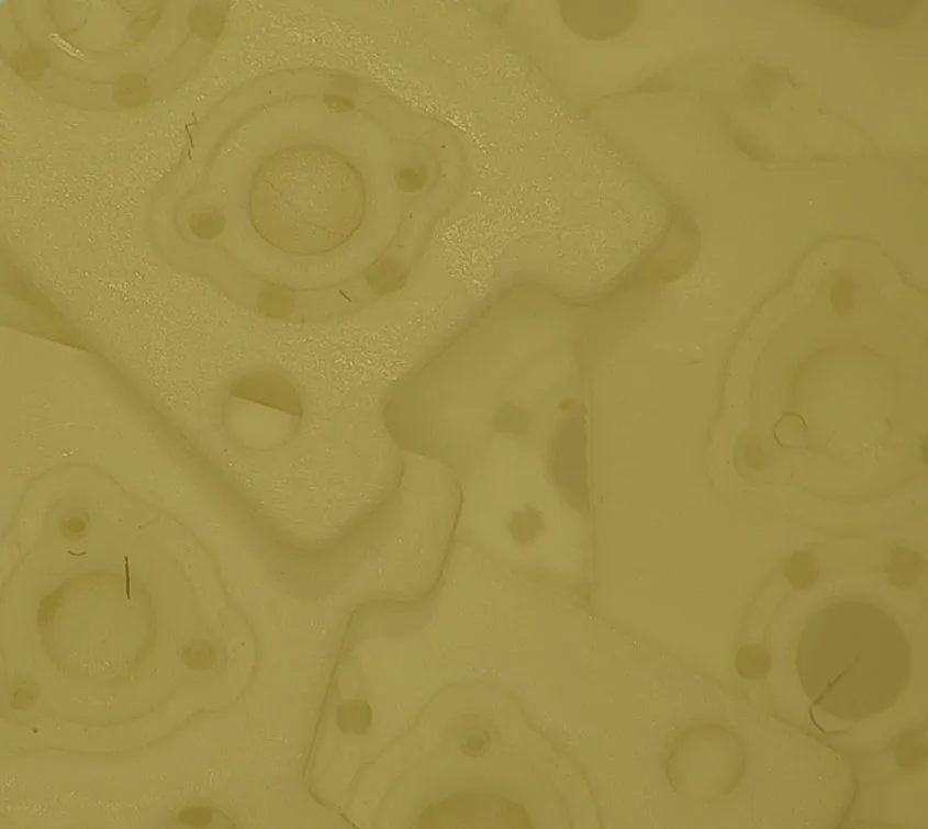 Magnified photo of medical device sample