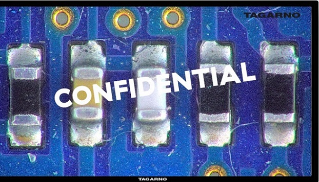 Monitor with example of TAGARNO's Watermark app