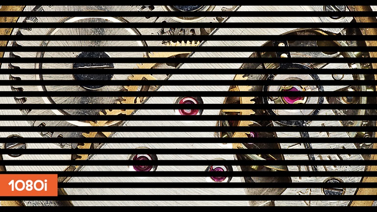 Displaying the 1080i interlaced scan with a digital microscope