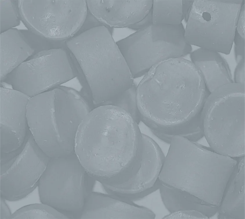 Magnified plastic granules with a digital microscope