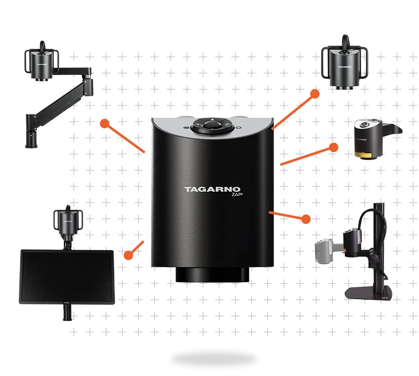 Product photo of TAGARNO ZAP+ with different mounting options