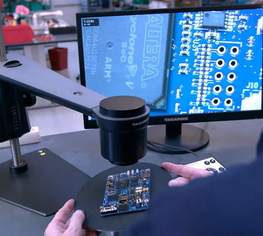 Using a digital microscope camera for PCB inspection